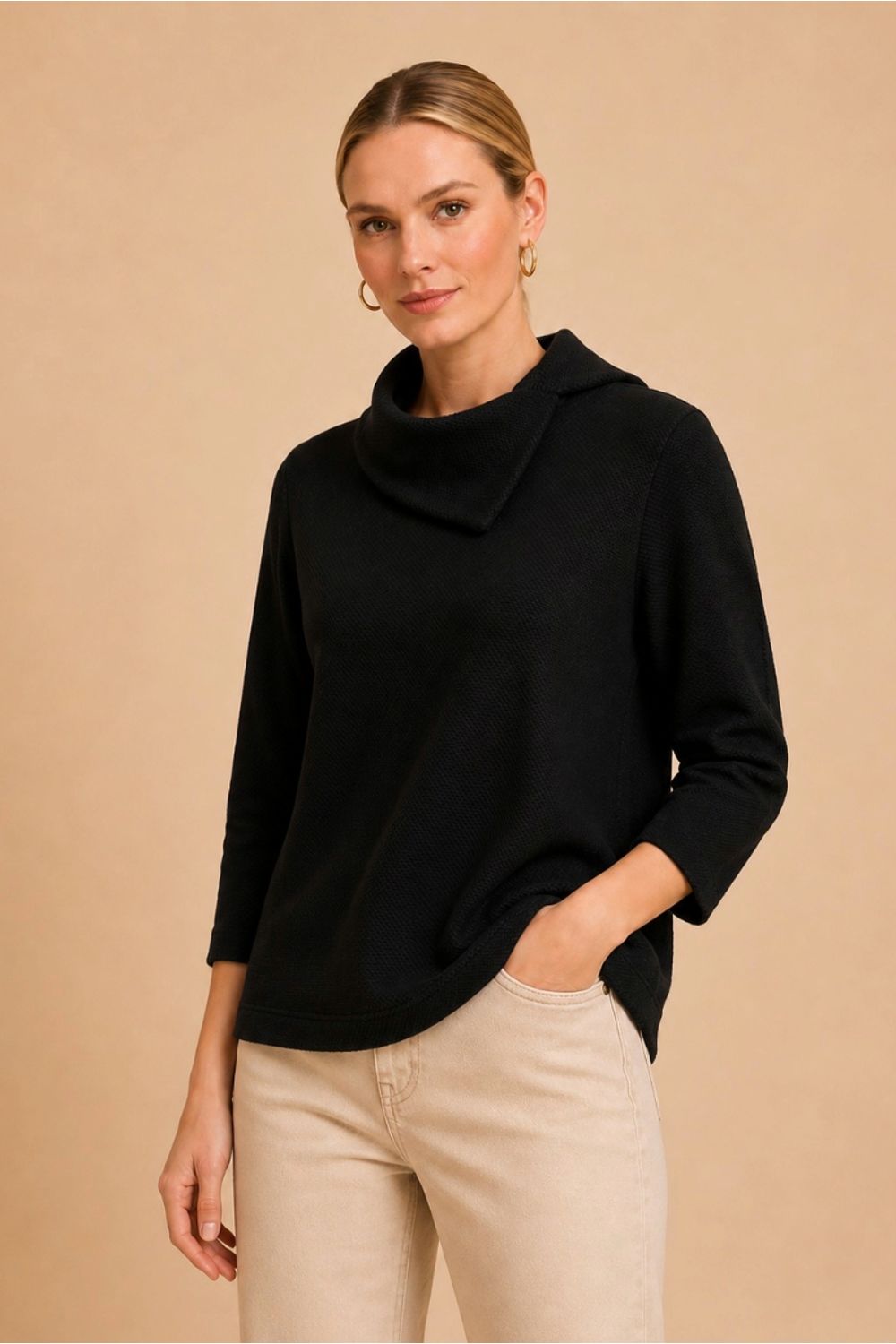 BLUSA HERITAGE GOLA VIRADA preto -1-